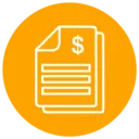 Financial document icon with a dollar symbol.
